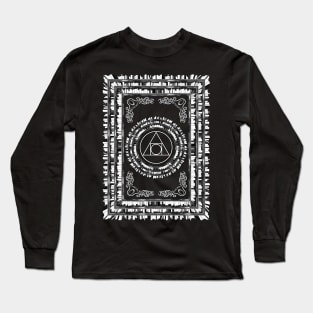 The Philosopher's Stone - Symbol of Alchemy (Bookcase Design) Long Sleeve T-Shirt